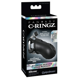 Fantasy C-ringz Cage de chasteté en silicone Cock Blocker 9 x 4cm
